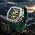 FOBRAS Luxury Black Automatic Skeleton Watch for Men