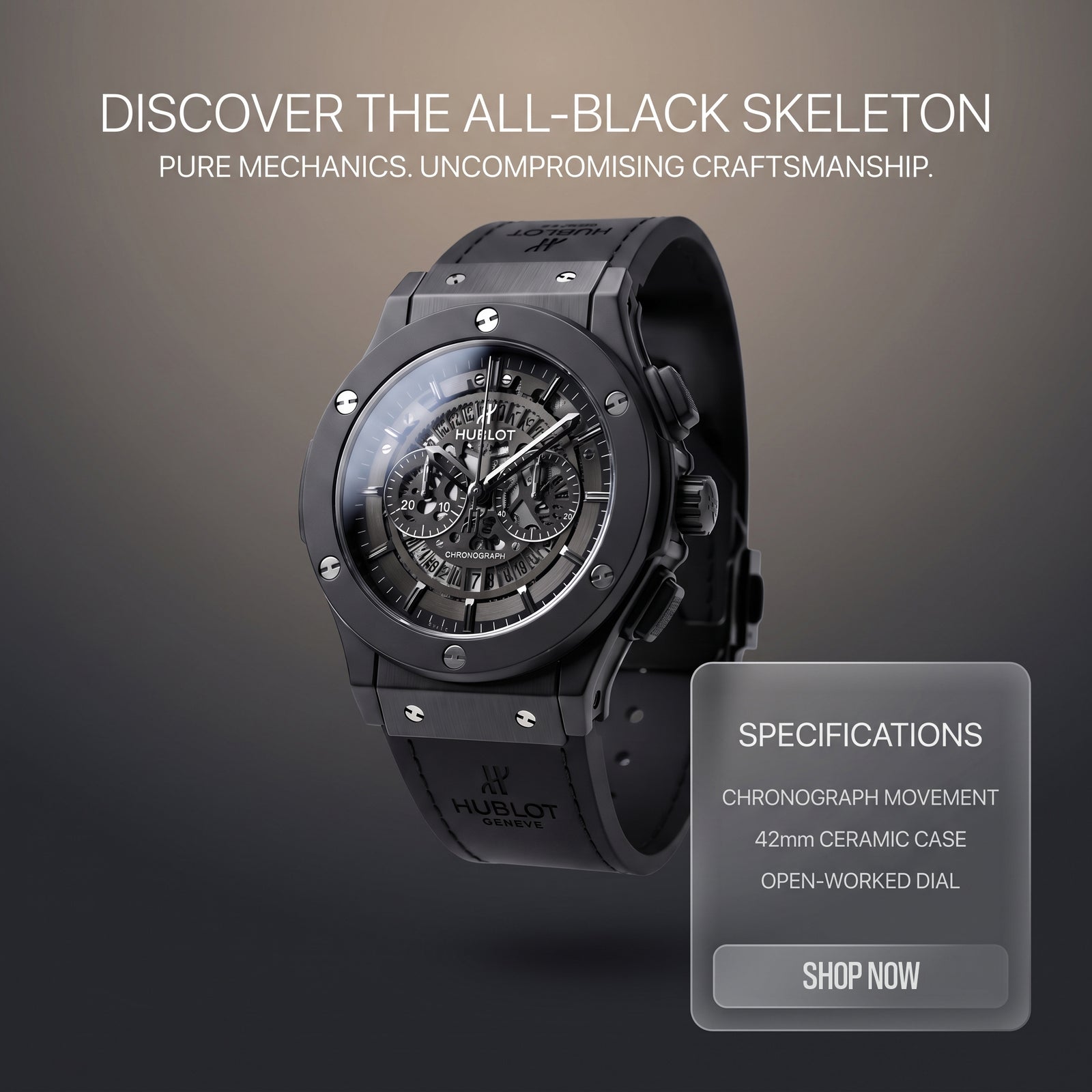 Hublot Luxury Watch For Men (Black)