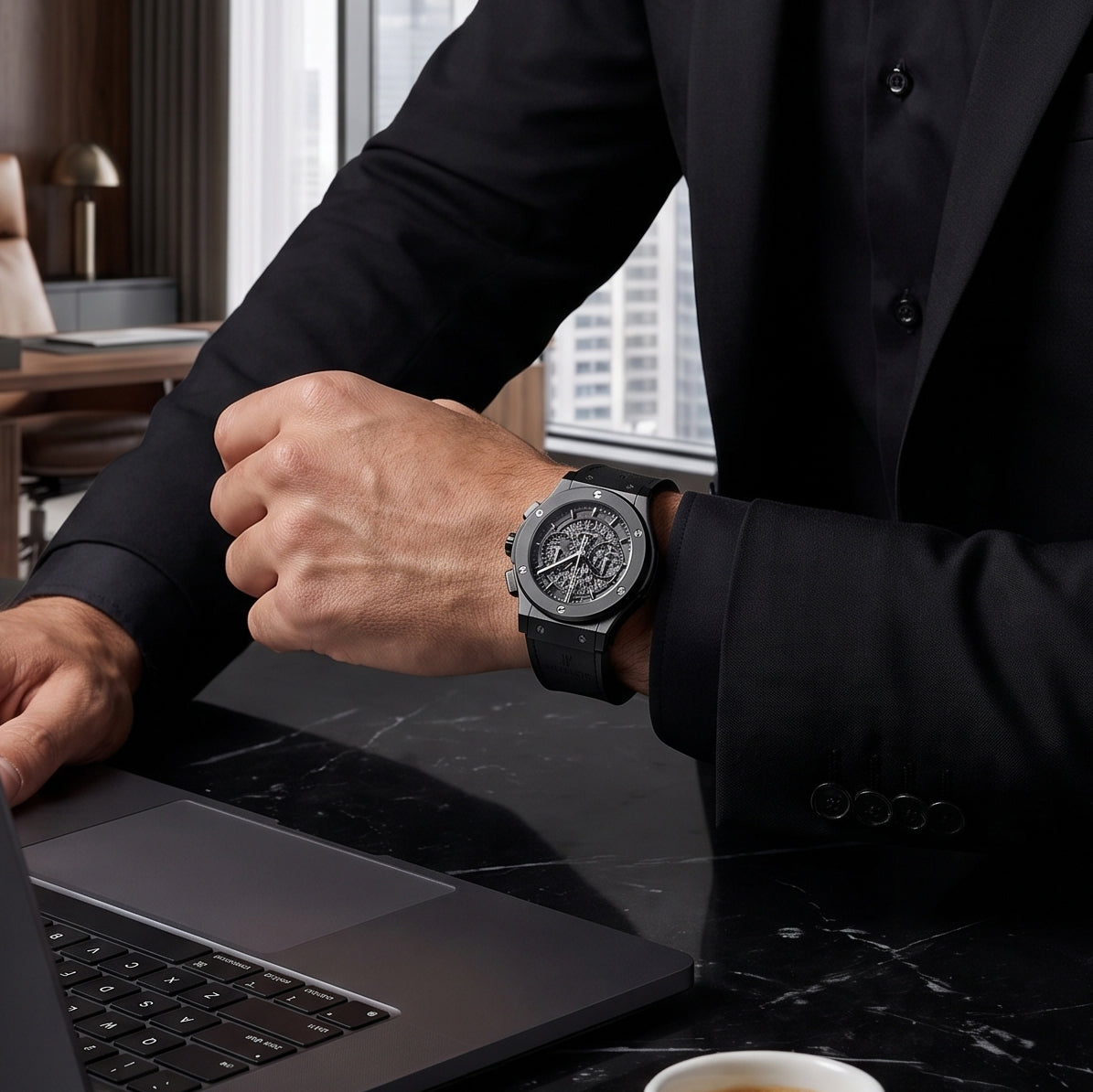 Hublot Luxury Watch For Men (Black)