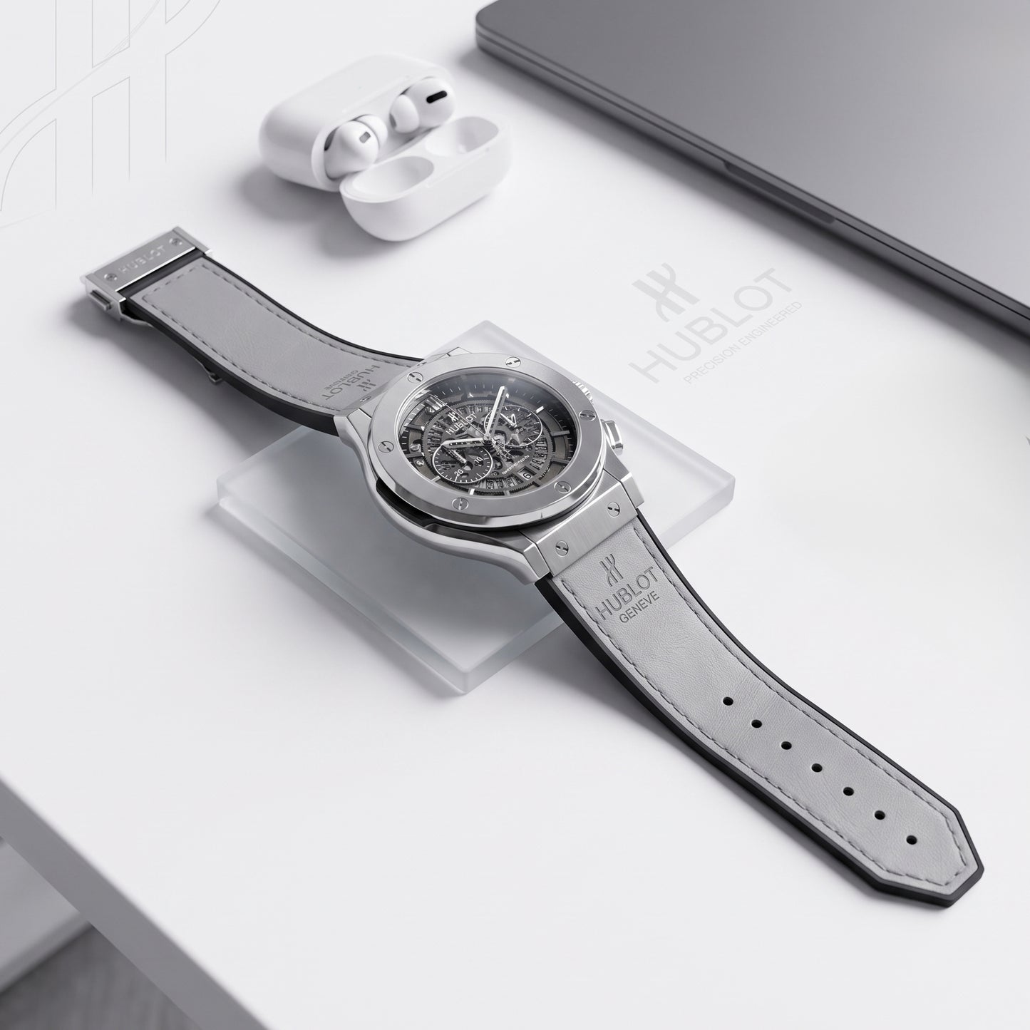 Hublot Luxury Watch For Men (Grey)