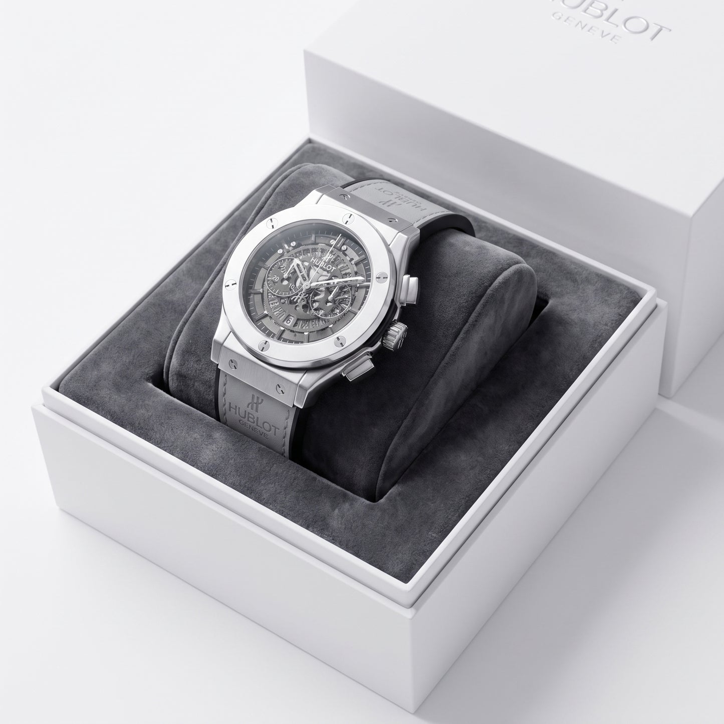 Hublot Luxury Watch For Men (Grey)