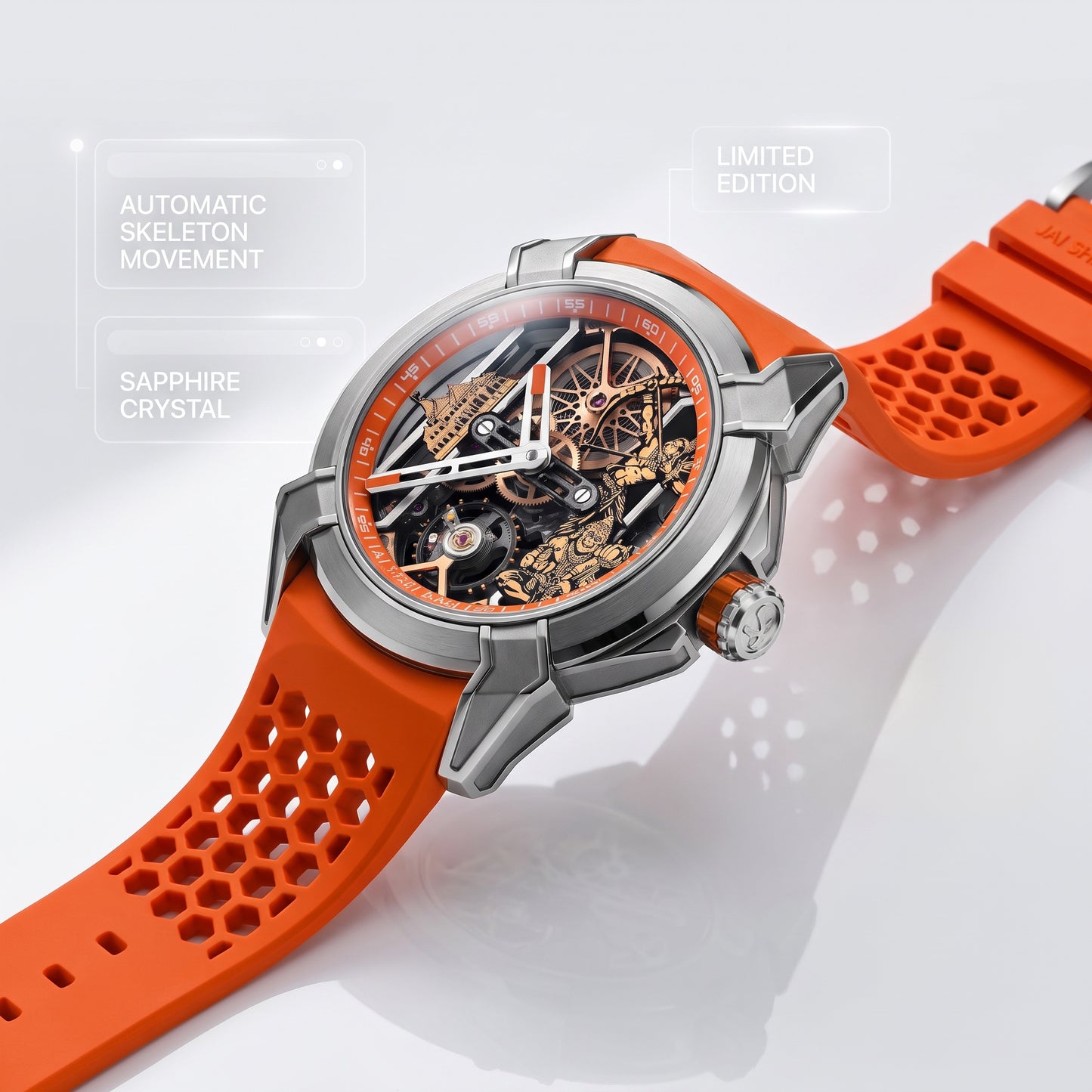 The Ayodhya Chronograph: Raghuvanshi Heritage Saffron Watch