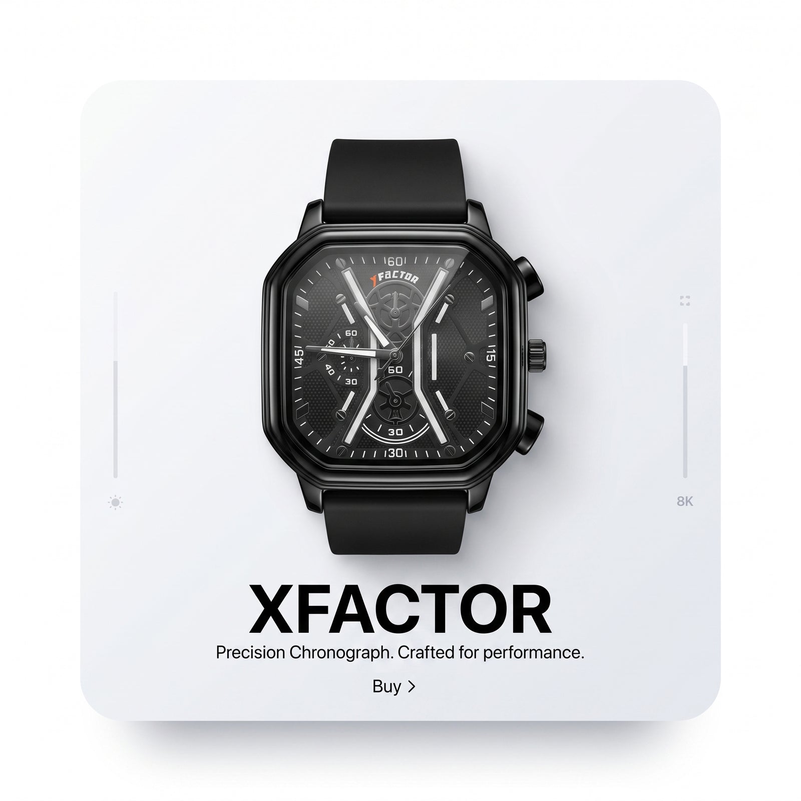 XFACTOR® Onyx Octane Quartz Chronograph Watch For Men